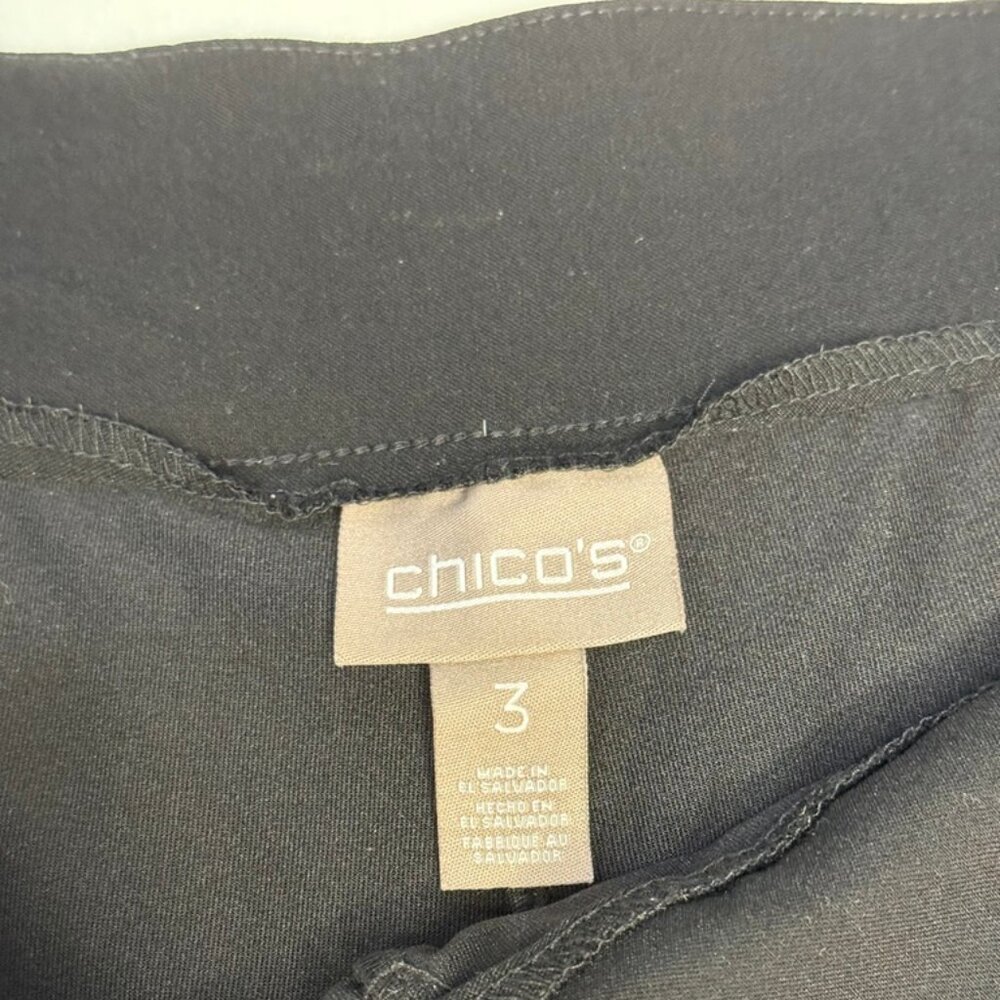 Black Knit Chico's Pull-on Skort - 3 (US Size 16) - Picture 4 of 5